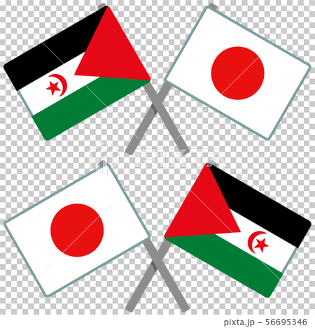 西撒哈拉和日本國旗 56695346