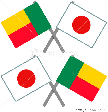 ベナンと日本の旗