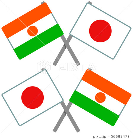 ニジェールと日本の旗