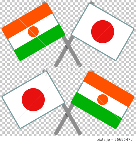 ニジェールと日本の旗 56695473