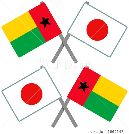 ギニアビサウと日本の旗
