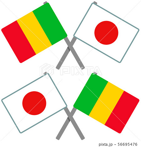 マリ共和国と日本の旗