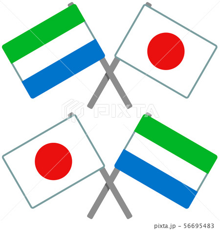 シエラレオネと日本の旗
