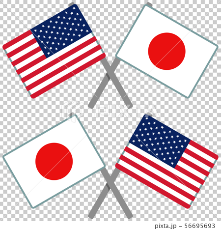 United States And Japan Flags Stock Illustration
