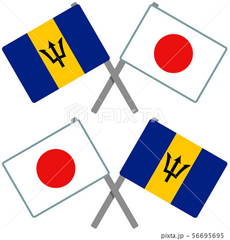 バルバドスと日本の旗 56695695