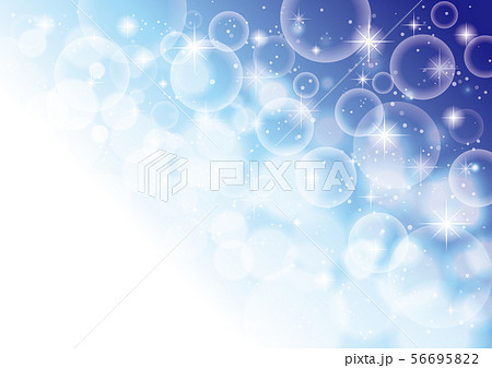 光 泡 キラキラ 背景 青のイラスト素材