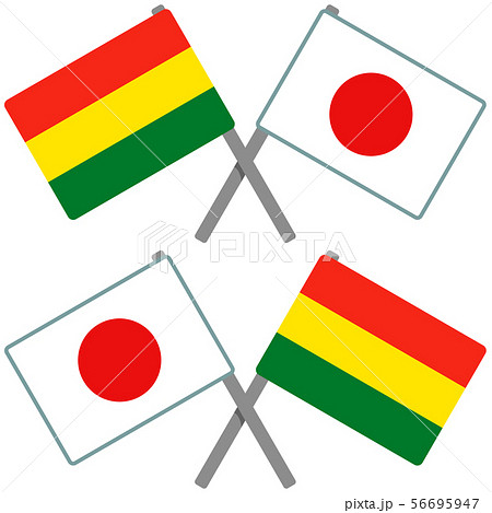 ボリビアと日本の旗