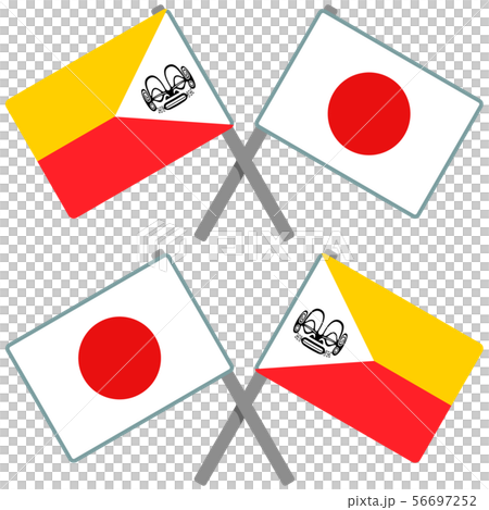 マルキーズ諸島と日本の旗 56697252