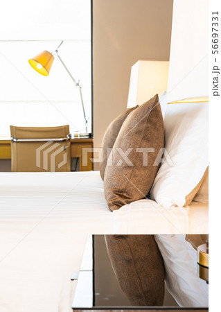 Beautiful elephant towel on bed decoration in bedroom interior Beautiful elephant towel on bed decoration in bedroom interior 56697331
