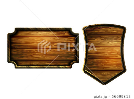 Vector realistic illustration of wooden signboard 56699312