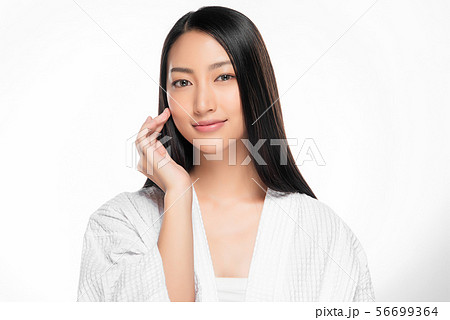 Beautiful Young Asian Woman with Clean Fresh Skin, Beautiful Young Asian Woman with Clean Fresh Skin, 56699364