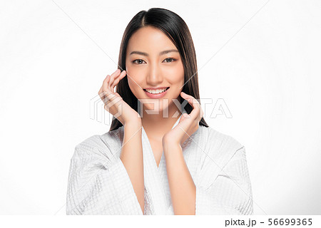 Beautiful Young Asian Woman with Clean Fresh Skin, Beautiful Young Asian Woman with Clean Fresh Skin, 56699365