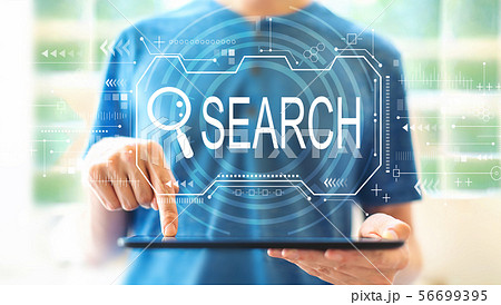 Searching theme with man using a tablet Searching theme with man using a tablet 56699395