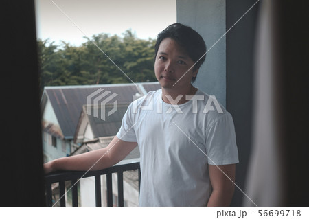 Close up young asian man with casual clothing 56699718