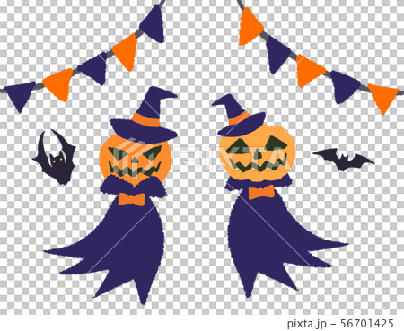 鬧鬼的南瓜花環蝙蝠 56701425