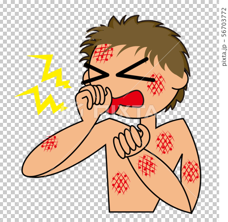 皮膚炎のイラストのイラスト素材
