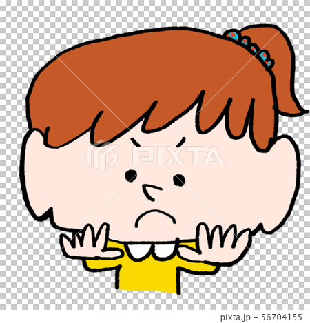 女の子　子ども　イヤイヤ 56704155