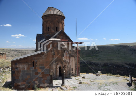 トルコ カルス 世界遺産 アニ遺跡 聖グレゴリオ教会 １０４０年 の写真素材