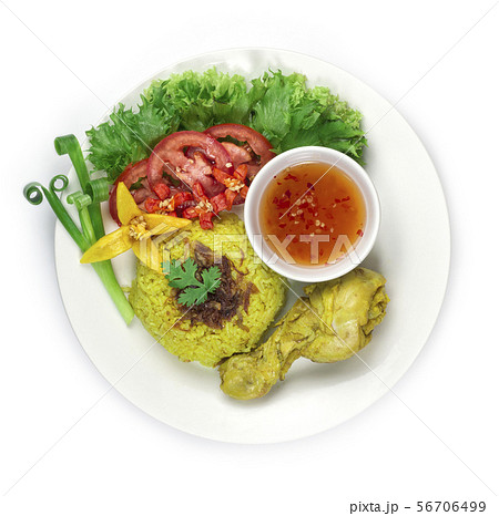 Chicken Biryani Rice Curry with coconut milk 56706499