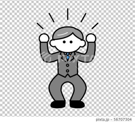 Middle-aged men with suits working hard (deformed) Middle-aged men with suits working hard (deformed) 56707304