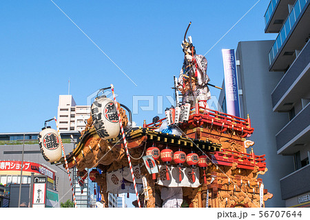 東京都　八王子まつり　下地区・八日町　山車人形「雄略天皇」　山車　関東屈指の山車祭り 56707644