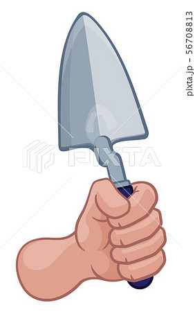 Bricklayer Builder Hand Fist Holding Trowel Bricklayer Builder Hand Fist Holding Trowel 56708813