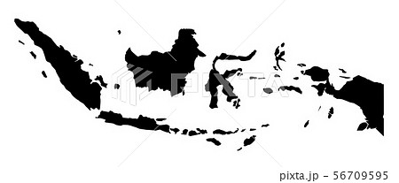 Simple (only sharp corners) map of Indonesia 56709595