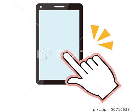 指 クリック 手 ハンド ハンドサイン アイコン 人差し指 スマホのイラスト素材