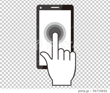 指 クリック 手 ハンド ハンドサイン アイコン 人差し指 スマホのイラスト素材