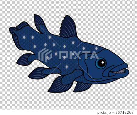 シーラカンス 深海魚 キャラクター イラスト クリップアートのイラスト素材