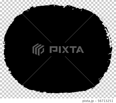 墨の筆跡を生かした丸囲み枠-和食・和菓子・和物の見出し背景に 墨の筆跡を生かした丸囲み枠-和食・和菓子・和物の見出し背景に 56713251