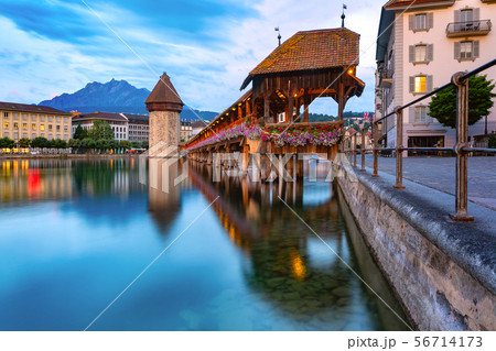 Lucerne in the evening, Switzerland 56714173