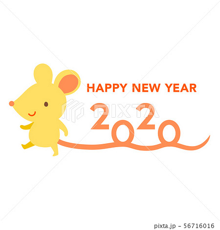 ねずみ Happy New Year 2020 のイラスト素材 56716016 Pixta