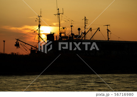 view of the old port at sunset 56716980