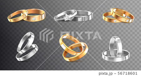 Wedding Rings Transparent Set 56718601