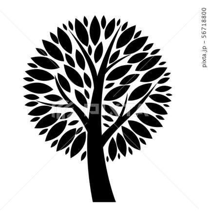 Abstract Vector Black Tree Silhouette Icon Abstract Vector Black Tree Silhouette Icon 56718800