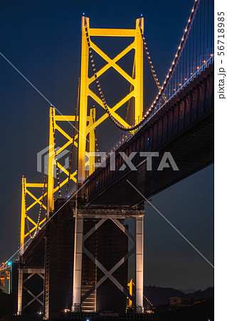 《香川県》瀬戸大橋の夜景・ライトアップ 《香川県》瀬戸大橋の夜景・ライトアップ 56718985