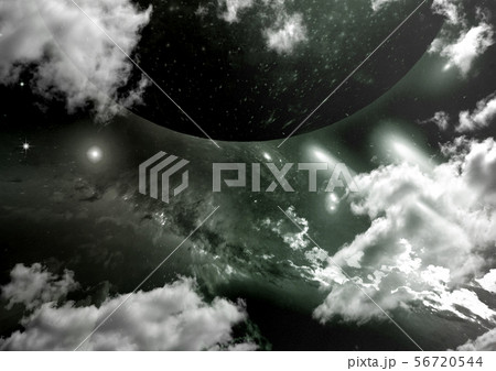 galaxy in a free space. 3D rendering galaxy in a free space. 3D rendering 56720544