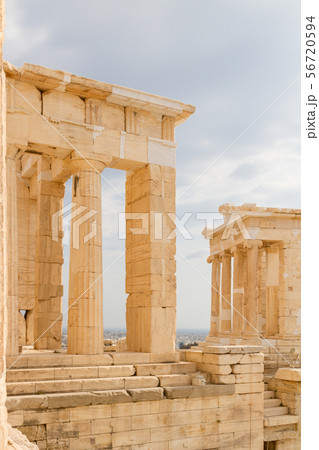 Columns on temple at the Acropolis, Athens, Greece Columns on temple at the Acropolis, Athens, Greece 56720594