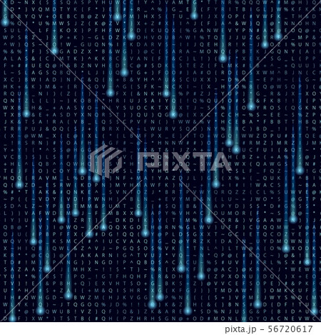 Stylized matrix background with letters, lights, and movement Stylized matrix background with letters, lights, and movement 56720617
