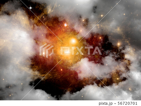 galaxy in a free space. 3D rendering 56720701