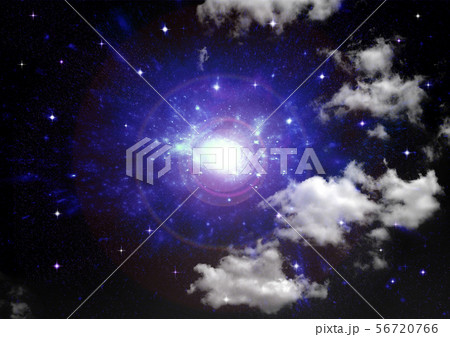galaxy in a free space. 3D rendering 56720766