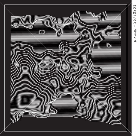 Abstract vector surface. Landscape made of lines. Surface made of sections 56720801