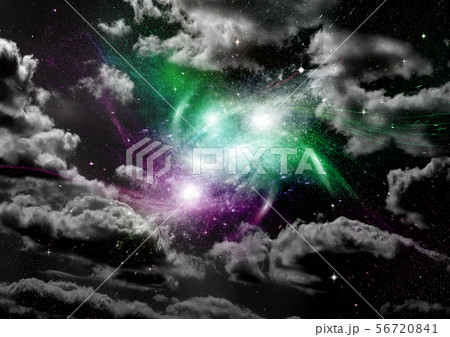 galaxy in a free space. 3D rendering galaxy in a free space. 3D rendering 56720841