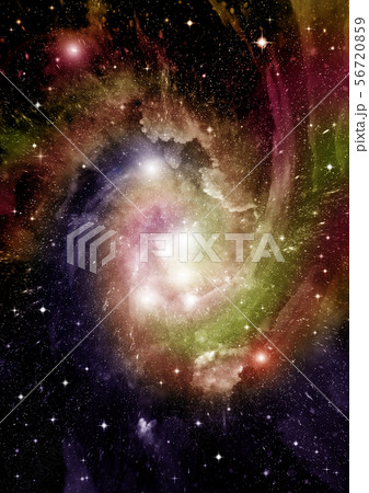 galaxy in a free space. 3D rendering 56720859