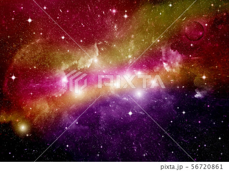 galaxy in a free space. 3D rendering 56720861
