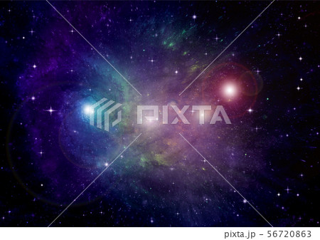 galaxy in a free space. 3D rendering 56720863