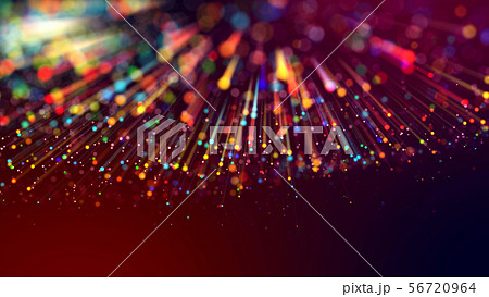 3d abstract beautiful background with colorful glowing particles, depth of field and bokeh effect 56720964
