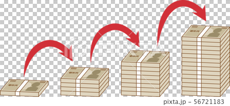 収入ランクアップのイラスト素材