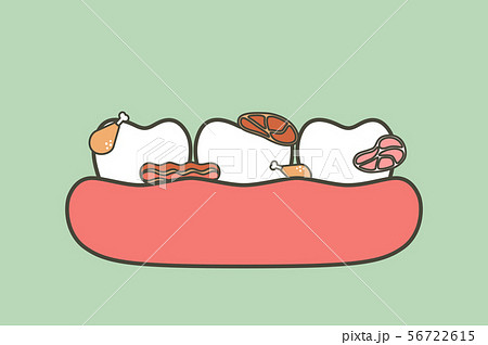 meat stuck in teeth 56722615